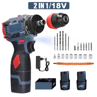 Parafusadeira elétrica com furadeira de lítio 2 em 1 de 18 V e torque de 85 Nm com motor sem escova em Oferta na Shopee