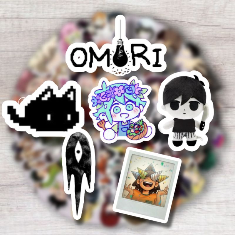 Pack 25/50/100 unidades mini 5cm adesivos de omori figurinhas stikers autocolante game anime oyasumi