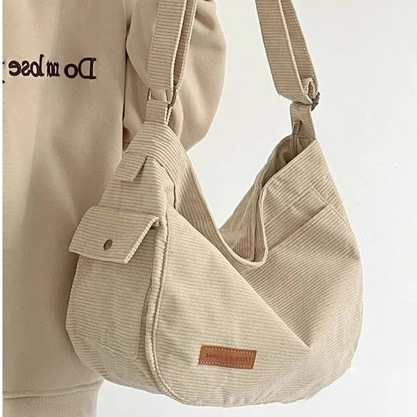 Bolsa Novo Estilo Bolsa De Moda De Ombro Unissex De Grande Capacidade Bolsa De Veludo