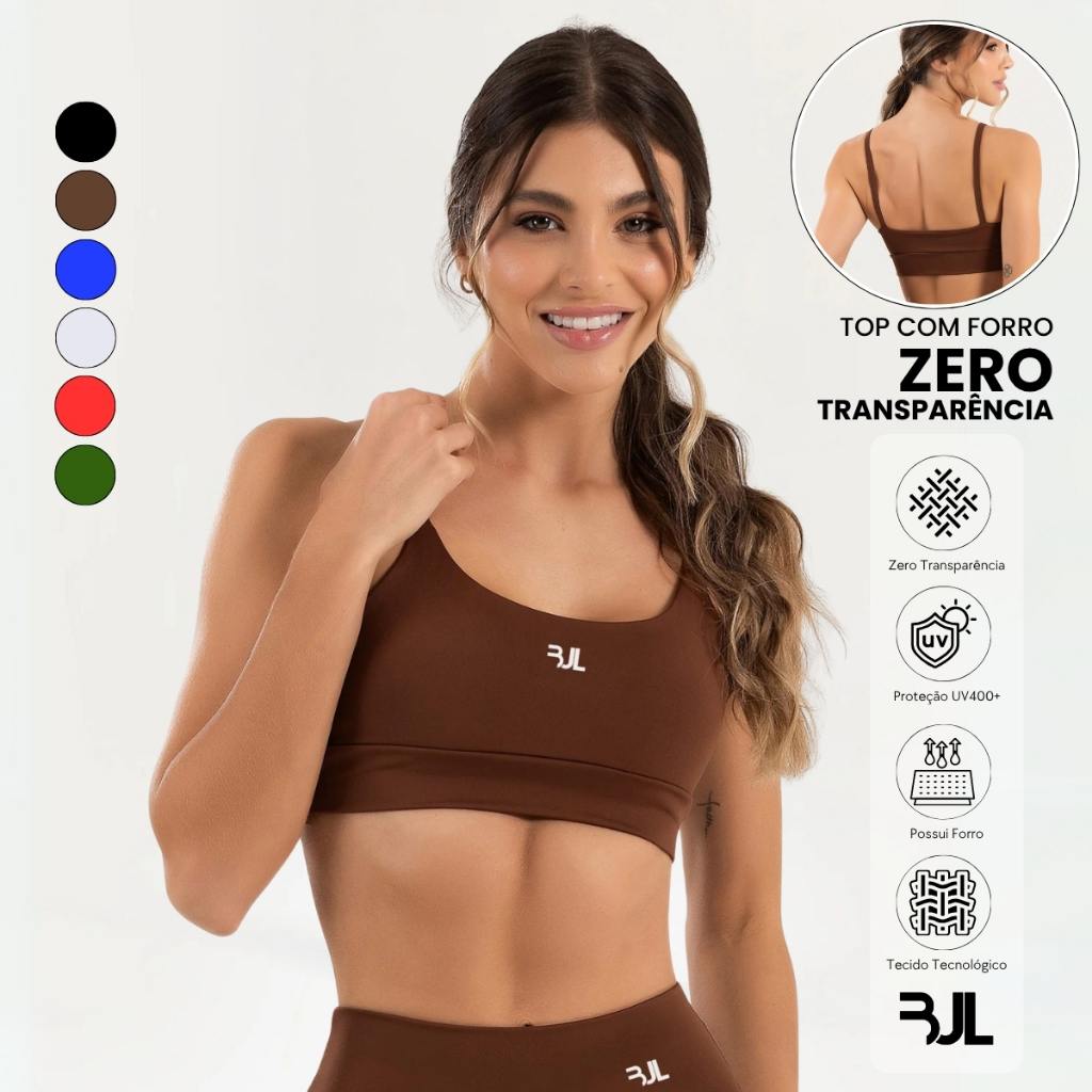 Top Alça Fitness Feminino ZERO TRANSPARÊNCIA Básico com Forro entrada para Bojo Treino Academia Yoga Musculação em Oferta na Shopee