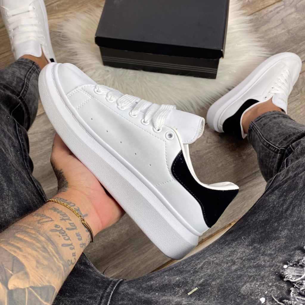 Ténis Masculino na Moda Branco Casual Sapatênis Masculino Confortável Estiloso Sola Alta 100% Couro Leve Macio