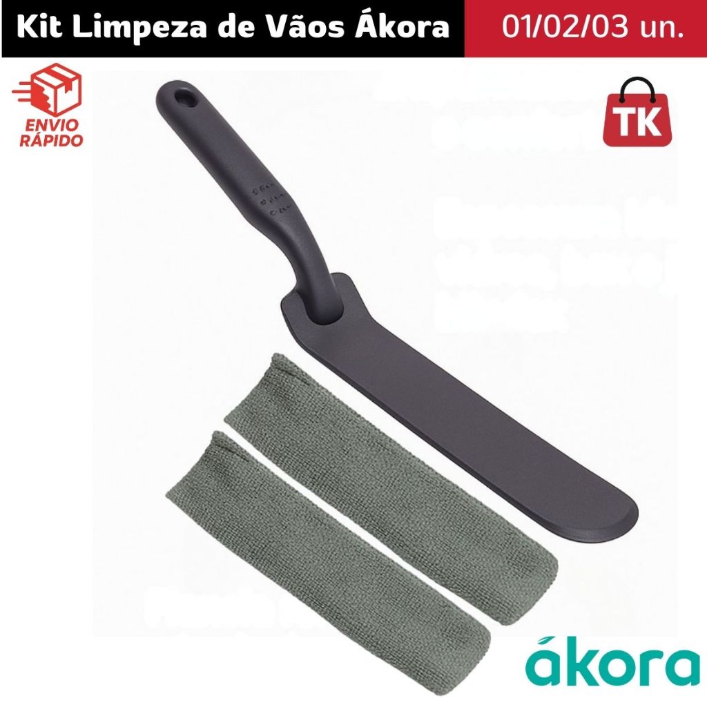 Limpeza de Vãos Ákora – Ideal para Box, Janelas e Portas Kit com 1 - 2 ou 3 unidades em Oferta na Shopee