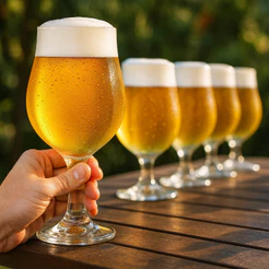 Jogo Taças de Cristal Bock Para Cerveja 380ml 6 Peças - Ruvolo