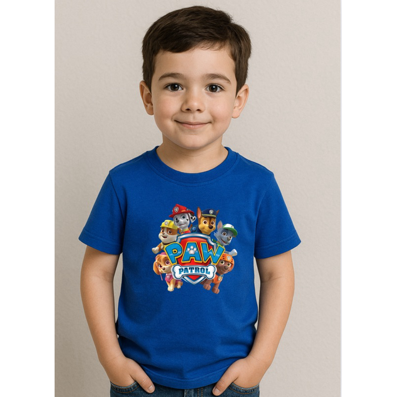 Camiseta Infantil Patrulha Canina Camisa Estampada Diversos Personagens Excelente Qualidade