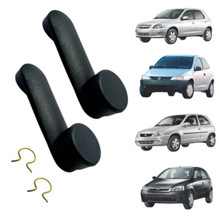Manivela Do Vidro Porta Corsa ou Celta 1994 a 2016 cor Preta + Trava em Oferta na Shopee