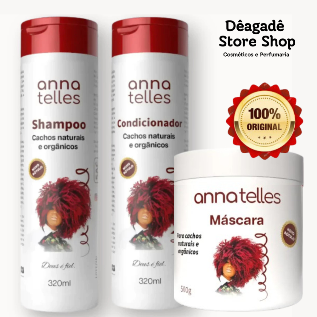 Kit Anna Telles Shampoo + Condicionador + Máscara ORIGINAIS em Oferta na Shopee