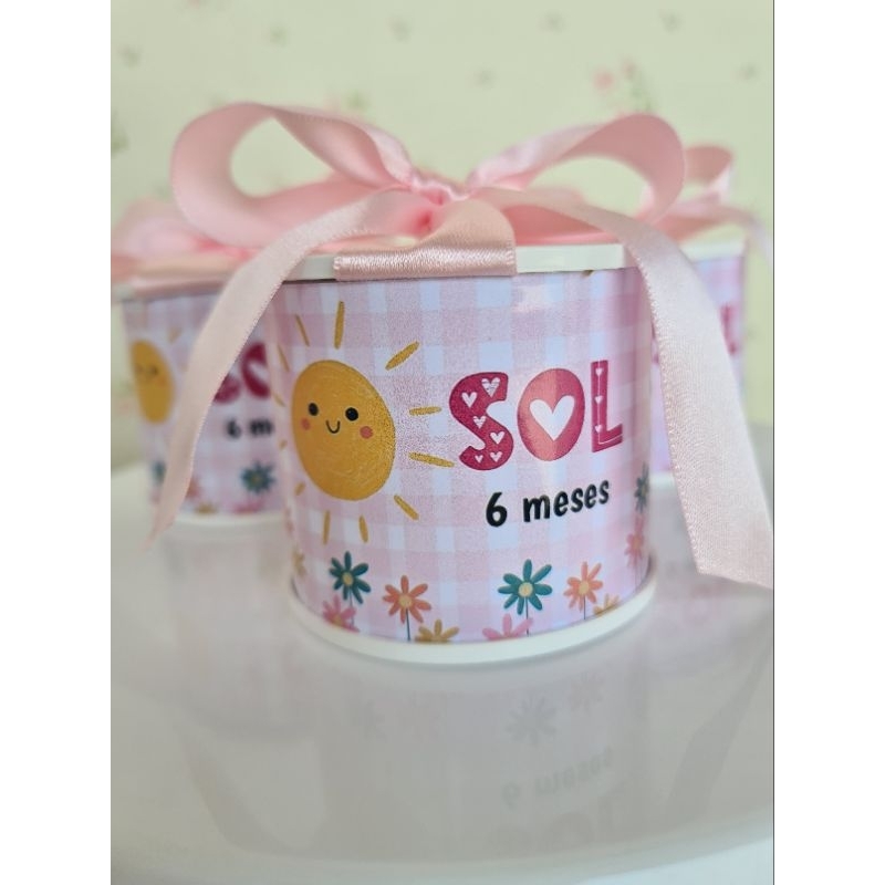 kit Tubolata Personalizada 5x6 Sol/Tema afetivo/Lembrancinha/Aniversário/Maternidade/Chá de bebê/Mêsversário/Casamento