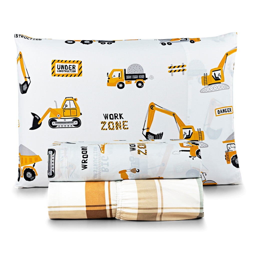 Jogo De Cama Tutti Kids 03 Peças Solteiro | Estampas Infantil - Lençol Percal 200 Fios Com Elástico em Oferta na Shopee
