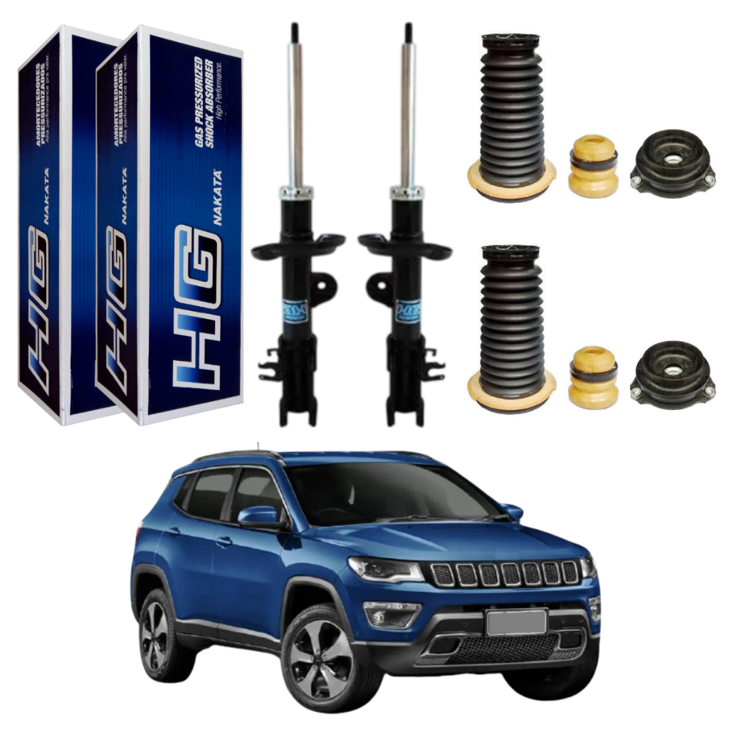 PAR AMORTECEDOR DIANTEIRO COMPASS 4X2 2017 A 2023 NAKATA + KIT