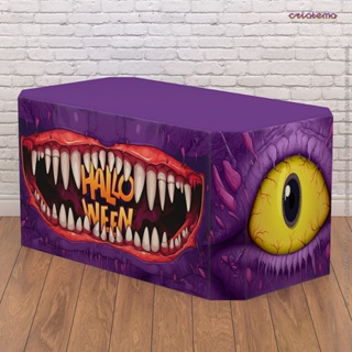 Capa Decoração de Mesa Halloween Monstro Festa Em Tecido Veste Fácil em Oferta na Shopee