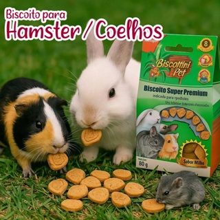 Biscoito Biscottini Super Premium Para Hamsters 80g em Oferta na Shopee