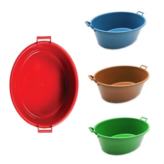 BACIA DE PLASTICO OVAL COLORS COM ALCA GG 33L 64X46X24CM em Oferta na Shopee