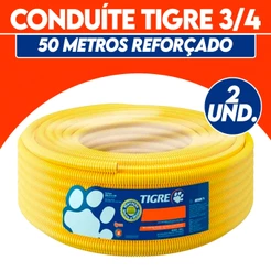 Conduite Amarelo 25Mm (3/4'') Rolo Com 50M Tigre Kit 2