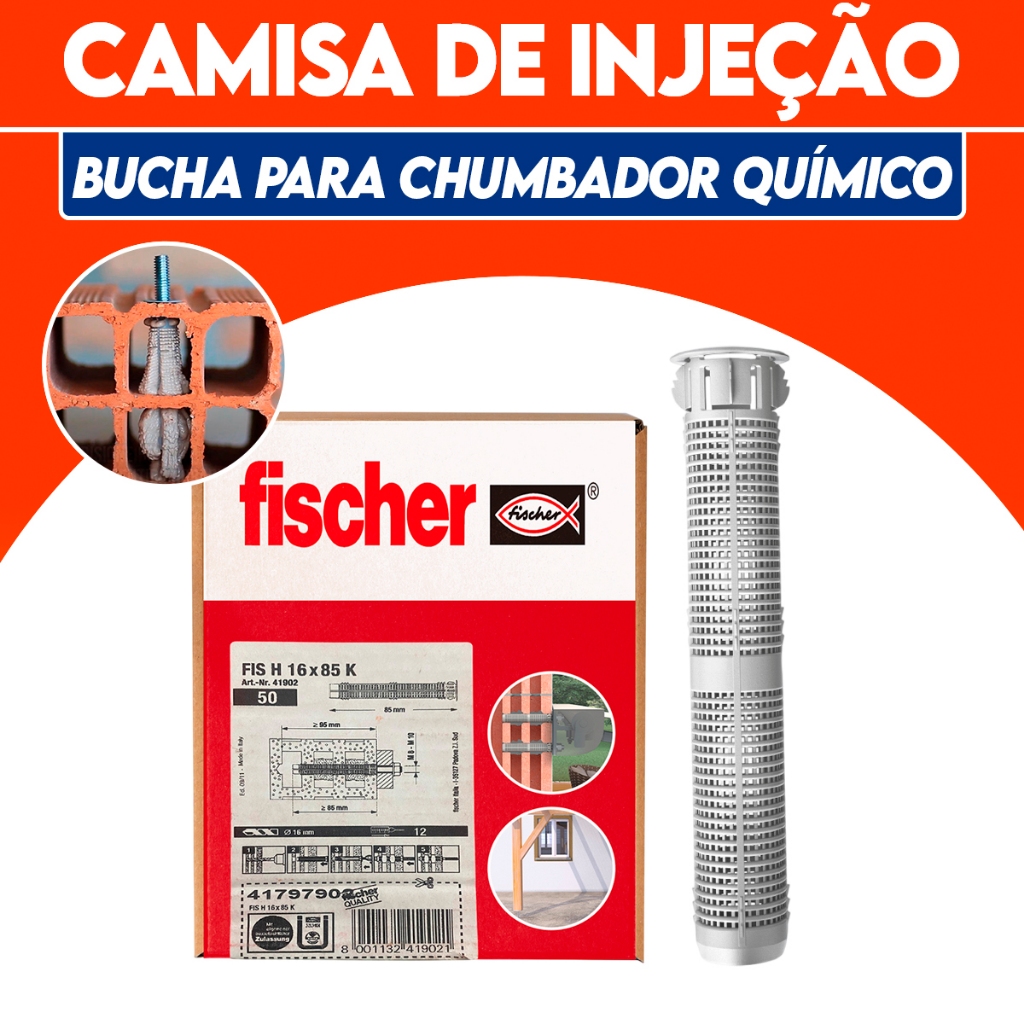 Bucha Camisa De Injeção Para Chumbador Quimico 12 e 16mm
