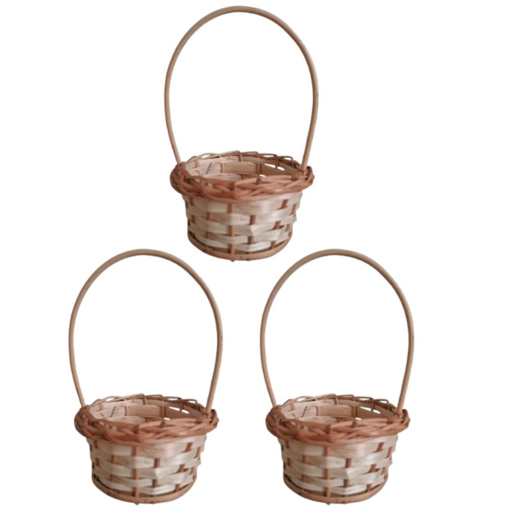 CESTA VIME + PALHA CESTINHA FLORISTA MINI PEQUENA LEMBRANCINHA 12x7 alt
