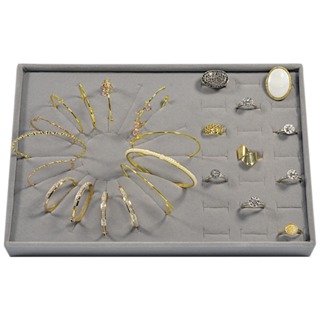 Bandeja Média para Anéis Pulseira Brinco Argola 30 x 20 x 3 cm Veludo sem Capa em Oferta na Shopee
