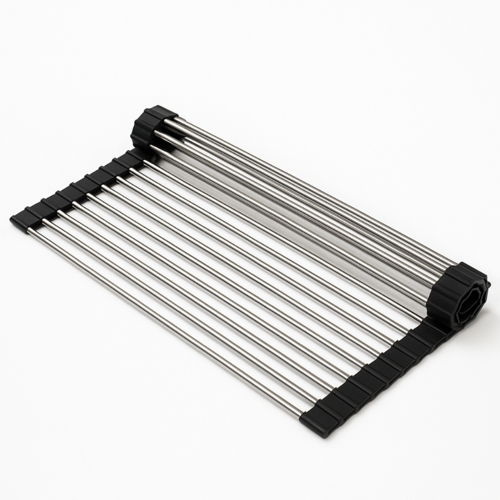 Escorredor de Pia Western Home Aço Inox Esteira Dobrável Ideal para Frutas Legumes e Louças