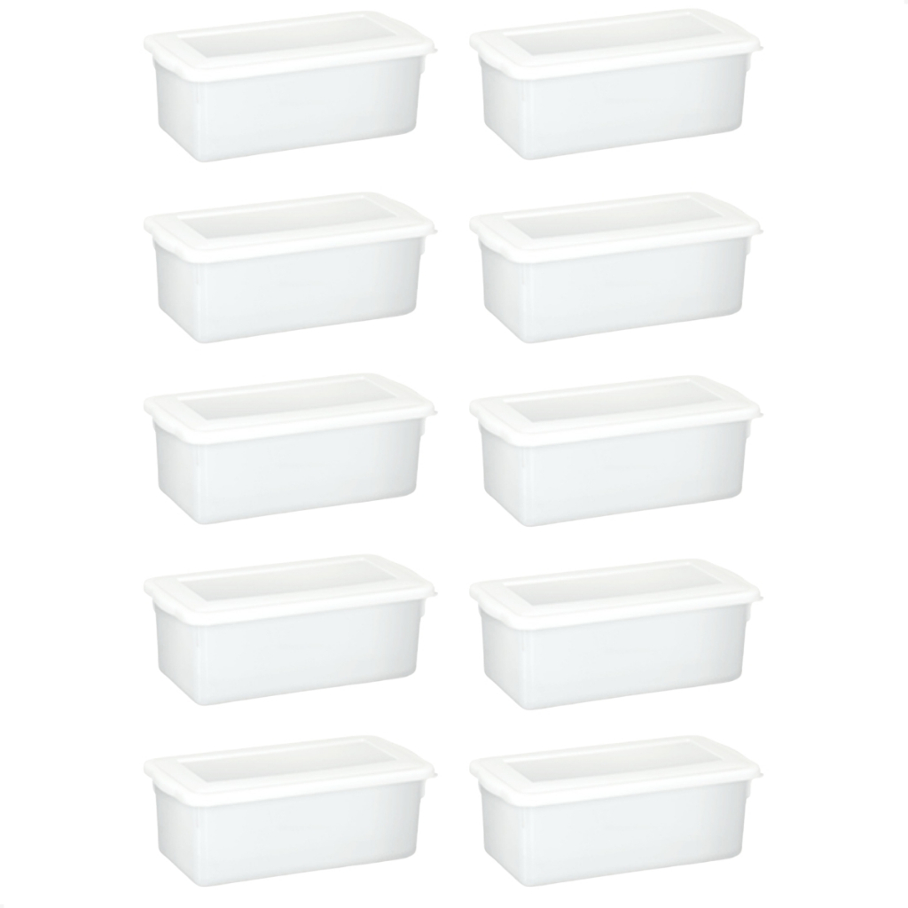 10 Caixas Plásticas Organizadoras Multiuso C/tampa 5l Pleion em Oferta na Shopee