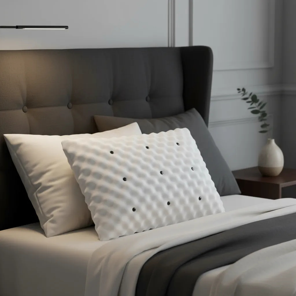 Travesseiro Ortopédico Magnético c/infravermelho alívio da coluna firme