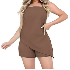 CONJUNTO SHORTS E BLUSA FEMININO ASSIMÉTRICO