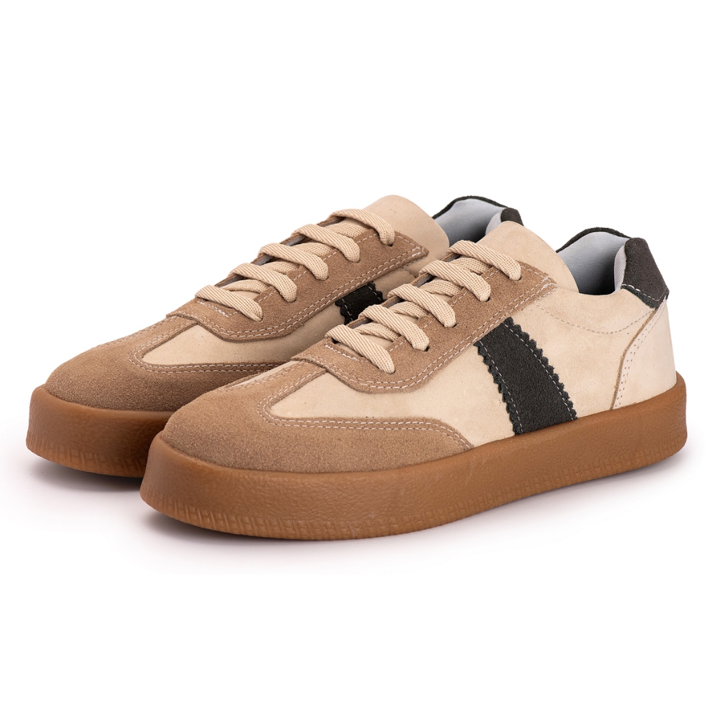 tenis feminino casual trabalho festa passeio couro camurça com cadarço pettinari