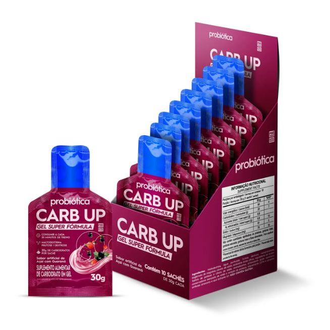 Carb Up Gel Super Fórmula Display Sachê Probiótica. em Oferta na Shopee
