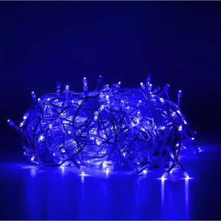 Cascata de Led AZUL até 400 Leds 10M Natal 8 Funções Natal Decoração Luzes Pisca Pisca Enfeite