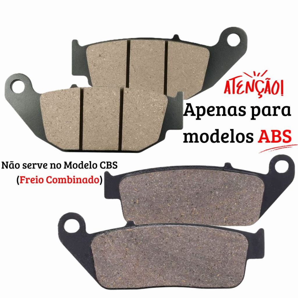 Kit Pastilhas de Freio Cb 250f Twister 2016-2022 Com Abs