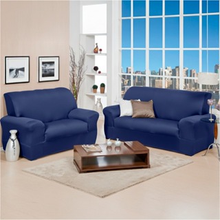 Kit Capa de Sofá 2 e 3 Lugares Esticada em Malha Coladinha em Oferta na Shopee