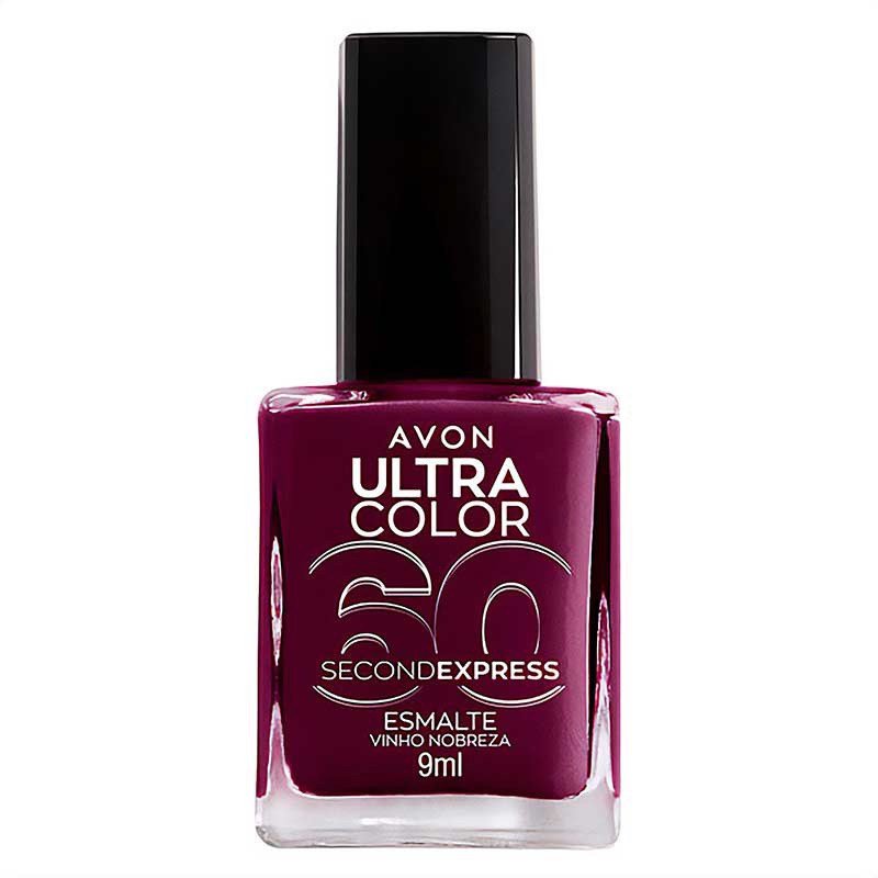 Esmalte Avon Ultra Color 60 Second Express COR  vinho nobreza,