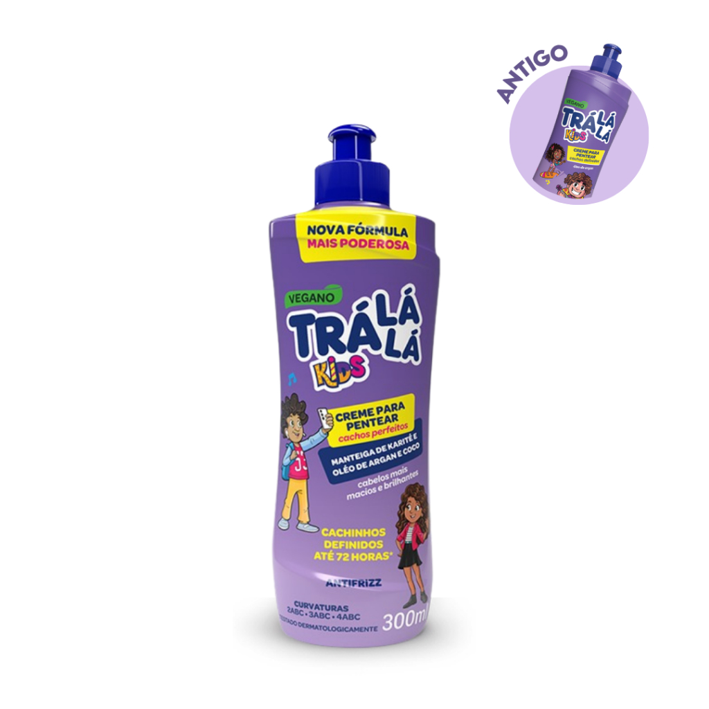 Creme para Pentear Trá Lá Lá Kids - Cachos Definidos (300ml)