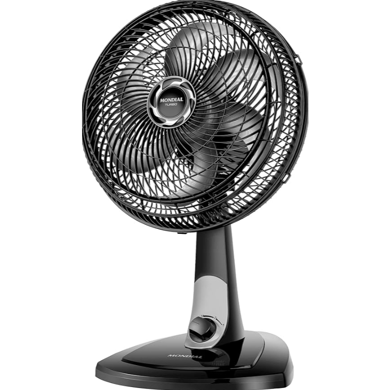 Ventilador Turbo Mondial de Mesa 6 pás VT-30-NB 110V 220V 60W Coluna Ajustavel 3 Velocidades