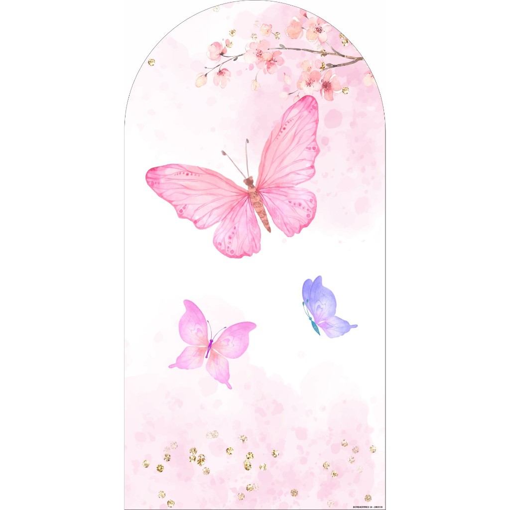 PAINEL DE FESTA BORBOLETAS JARDIM ENCANTANDO - ROMANO 2X1 EM TECIDO SUBLIMADO em Oferta na Shopee