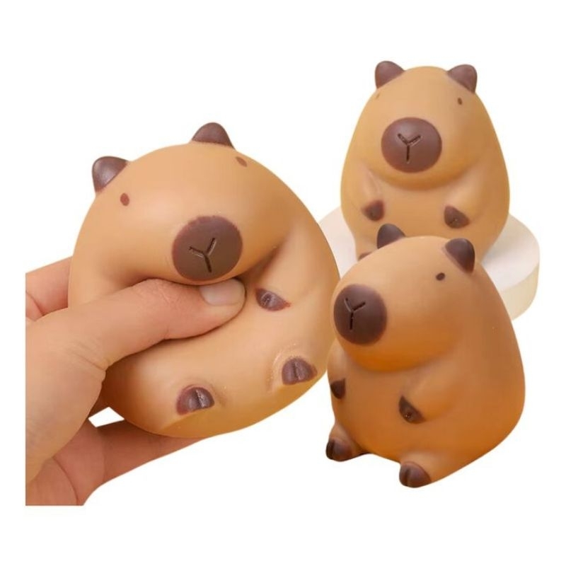 Capivara Squishy | Pelúcia Fofa Anti-Stress Kawaii | O Brinquedo Mais Viral e Relaxante do TikTok! | Decoração e Presen