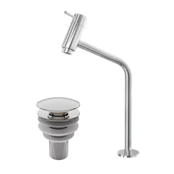 Link Metais, Torneira Para Cuba De Apoio + Valvula Clic Cromada, Torneira De Banheiro Cromada em Oferta na Shopee