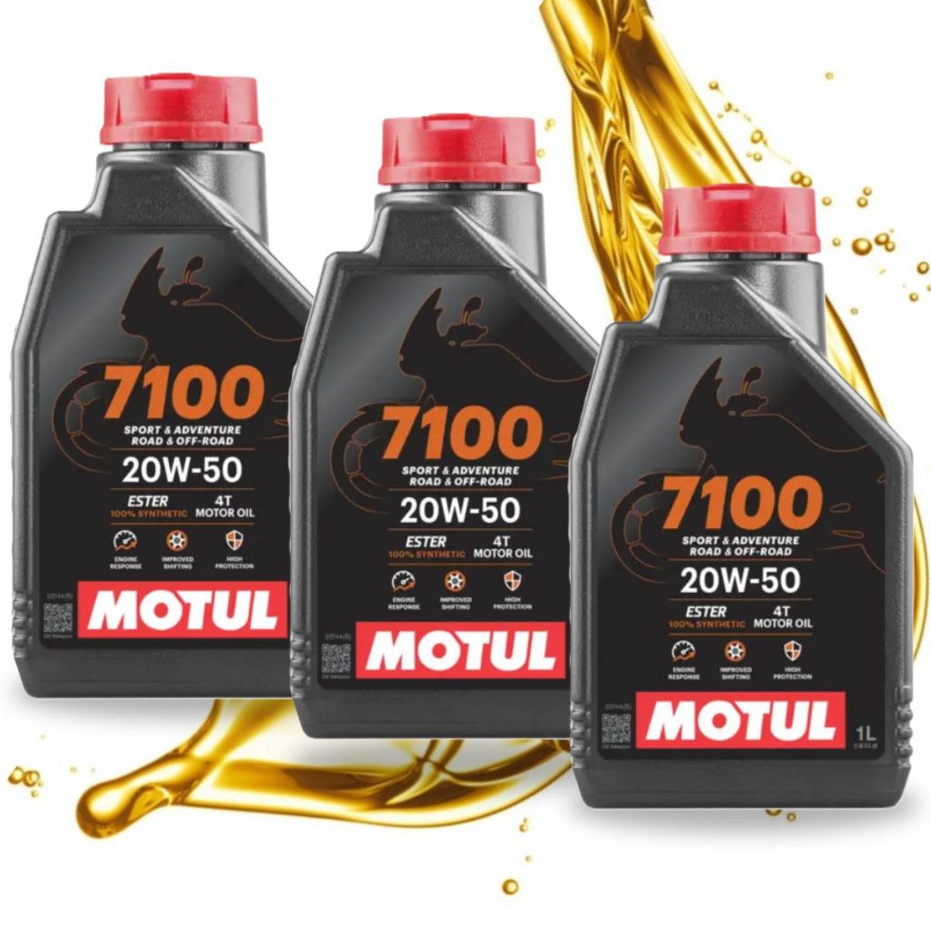 Kit Óleo Motul 7100 20w50 100% Sintético 4 Tempos 3 Litros em Oferta na Shopee