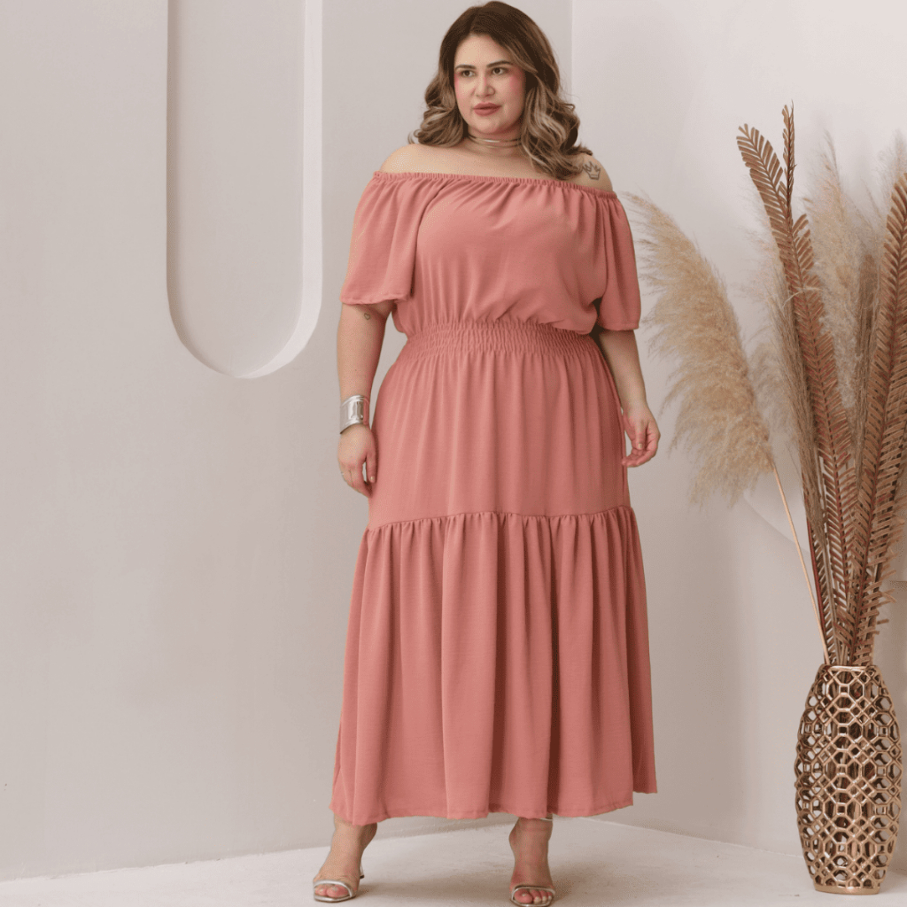Vestido Longo Plus Size Moda Evangelica Instagram | Lançamento
