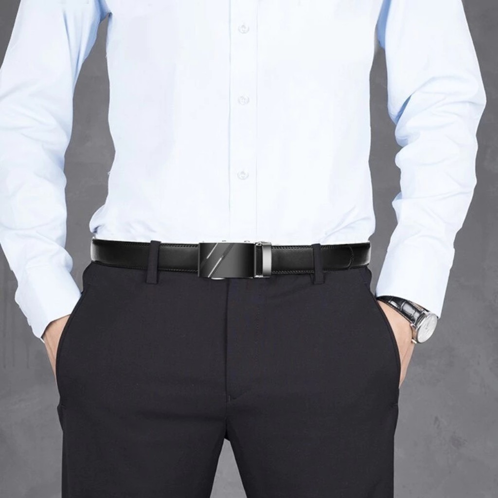 Cinto Tradicional Luxo Social Masculino Em Couro Sintetico Com Catraca Reforçada Moda Social!