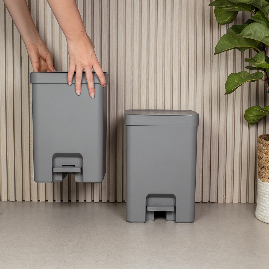 Lixeira de Pedal 12 Litros Com tampa Esconde Sacola Cozinha banheiro Cesto lixo