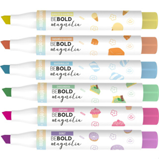 Kit Marca-Texto Be Bold Magnólia Candy 6 Cores com Aroma | NewPen em Oferta na Shopee