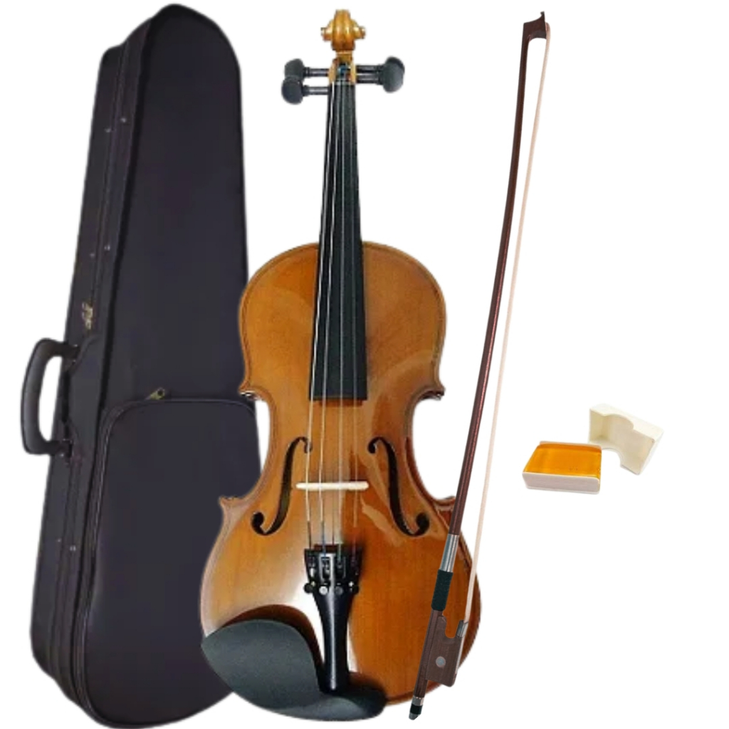 VIOLINO DOMINANTE ADULTO E INFANTIL COMPLETO COM ESTOJO 1/8 - 1/4 - 1/2 -3/4 -4/4