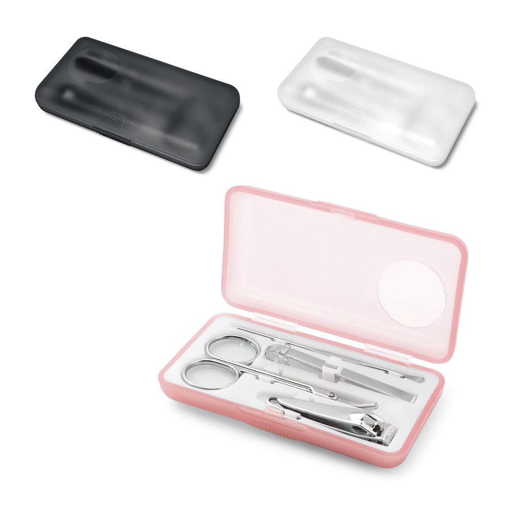 Kit manicure 4 peças portátil para viagem