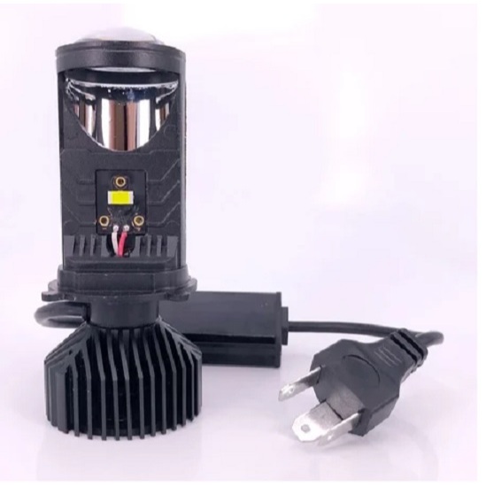 Lâmpada Mini Projetor Super Led H4 para Motos 6000k  - 1 UNIDADE - Leia.