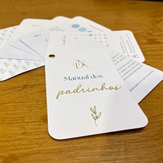 Manual Convite dos Padrinhos de Casamento personalizável kit c/dourado Branco em Oferta na Shopee