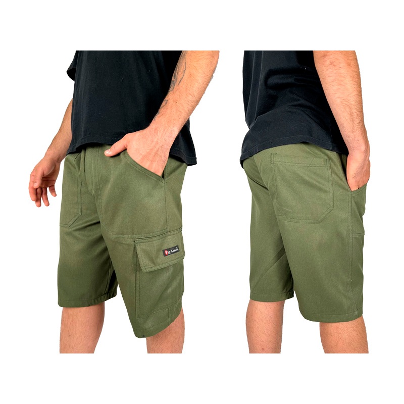 Bermuda Masculina Adulto Com Elástico de Brim P M G GG XG