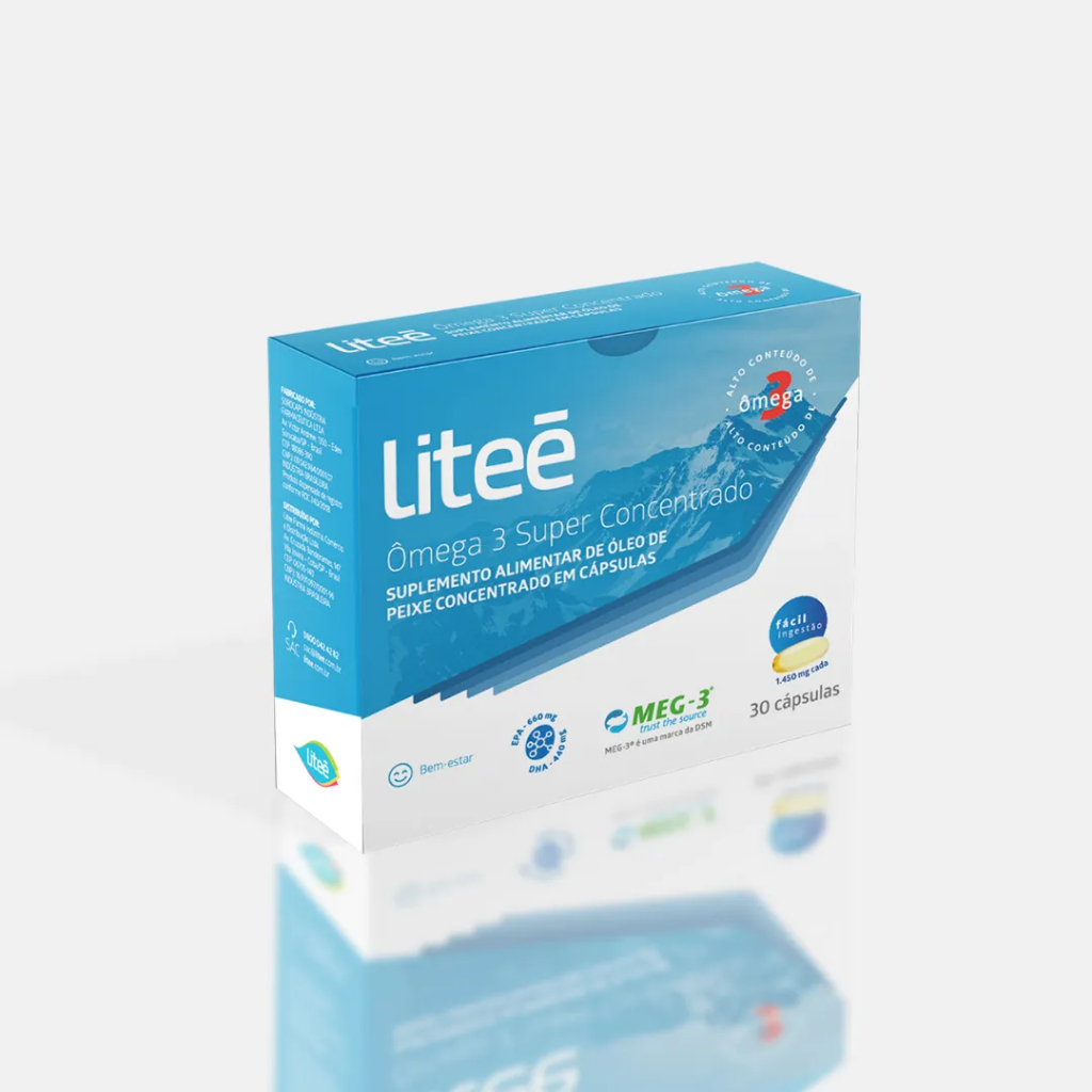 Ômega 3 Super concentrado Litee 30 Cápsulas - 1000mg 660mg EPA | 440mg DHA 30 capsulas