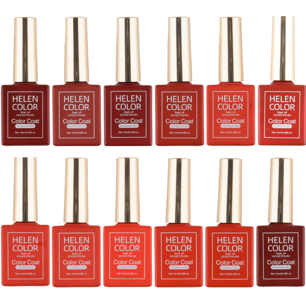 Helen Color Tons de Vermelho Esmalte em Gel 15ml em Oferta na Shopee