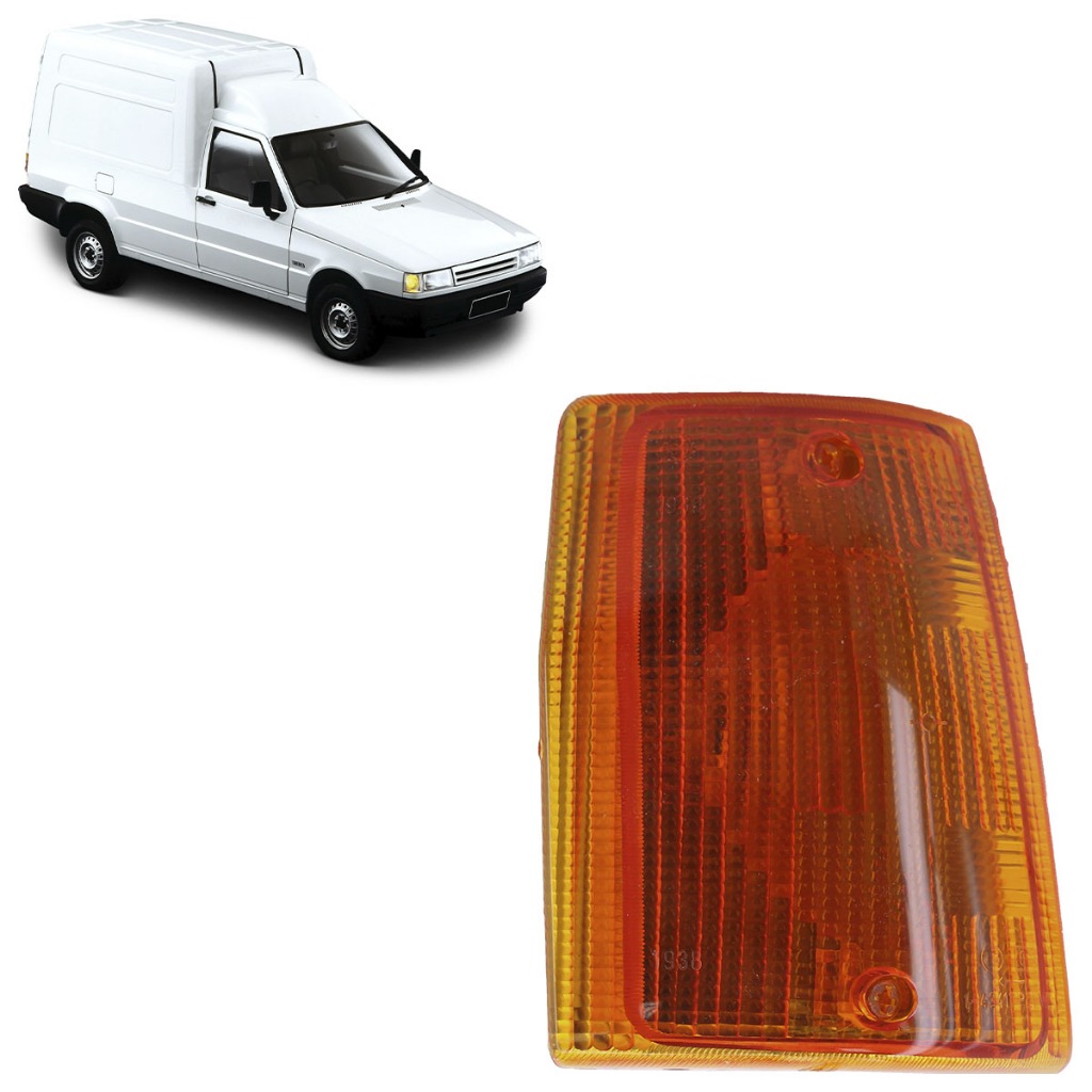 Pisca Seta Dianteira Fiat Fiorino 1984 1985 1986 1987 1988 1989 1990 Âmbar Lente Estriada Acrilico