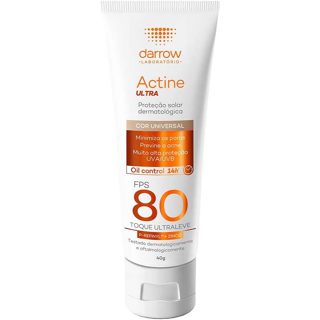 Protetor Solar Facial Actine Ultra FPS80 Cor Universal Com 40g em Oferta na Shopee