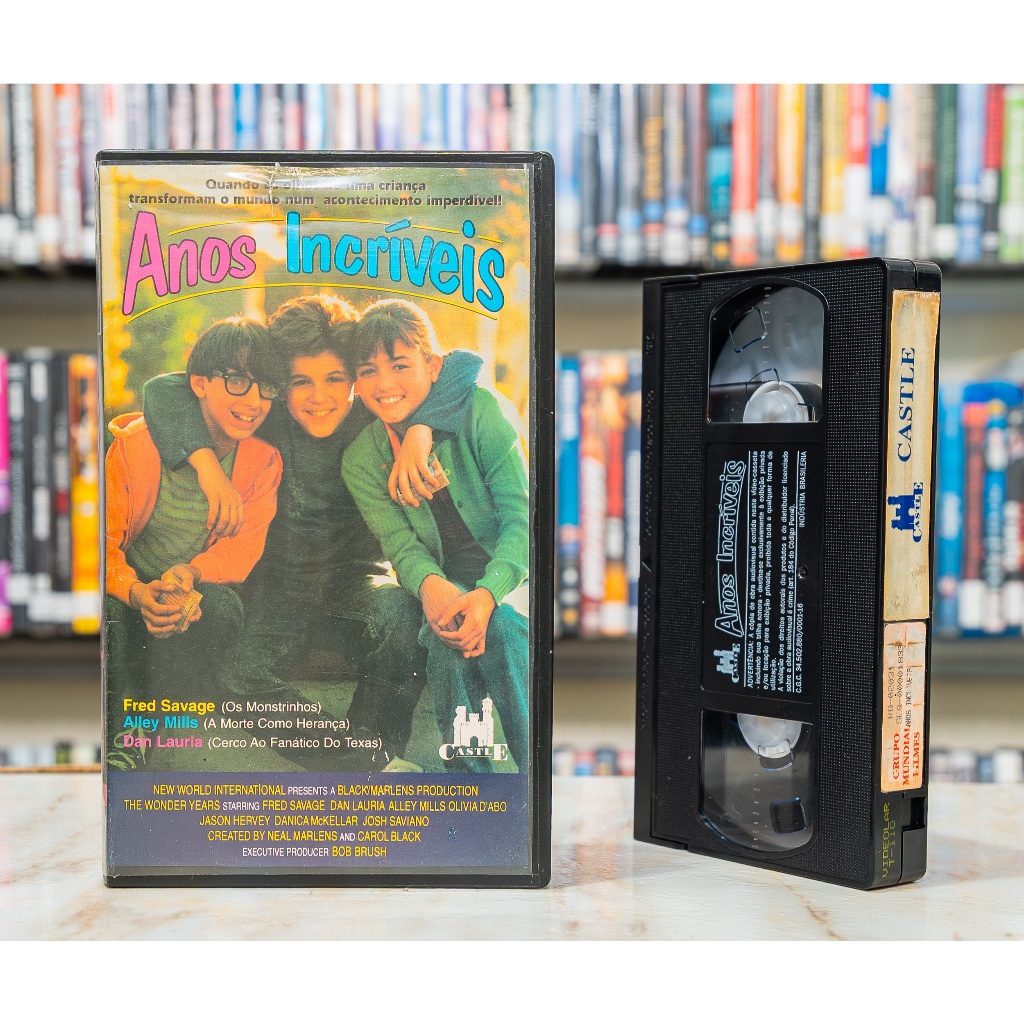 VHS Anos Incríveis - LEGENDADO - Fred Savage Alley Mills Dan Lauria - Original - Fita de Vídeo Filme - Raro